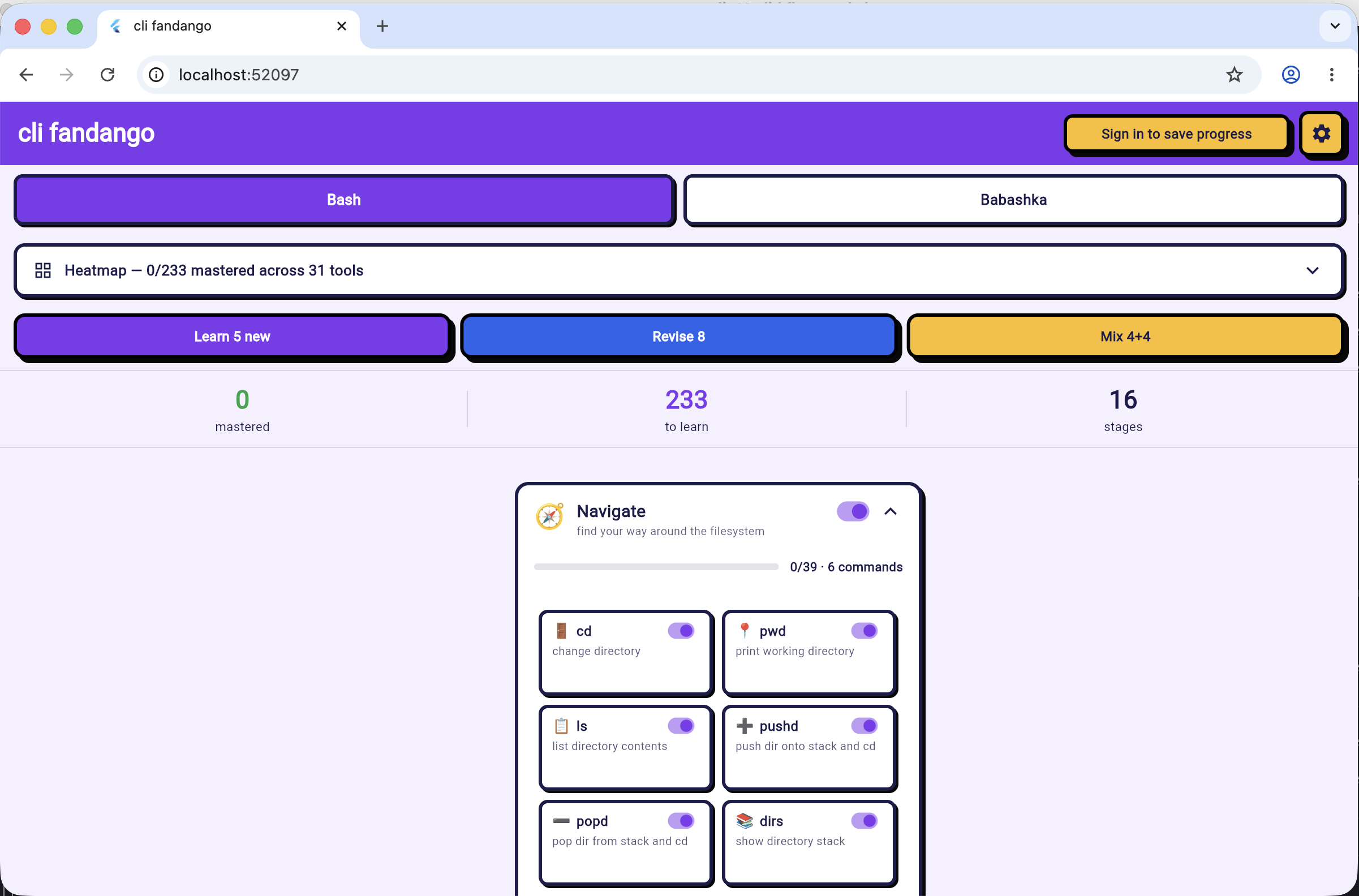 CLI Fandango β screenshot